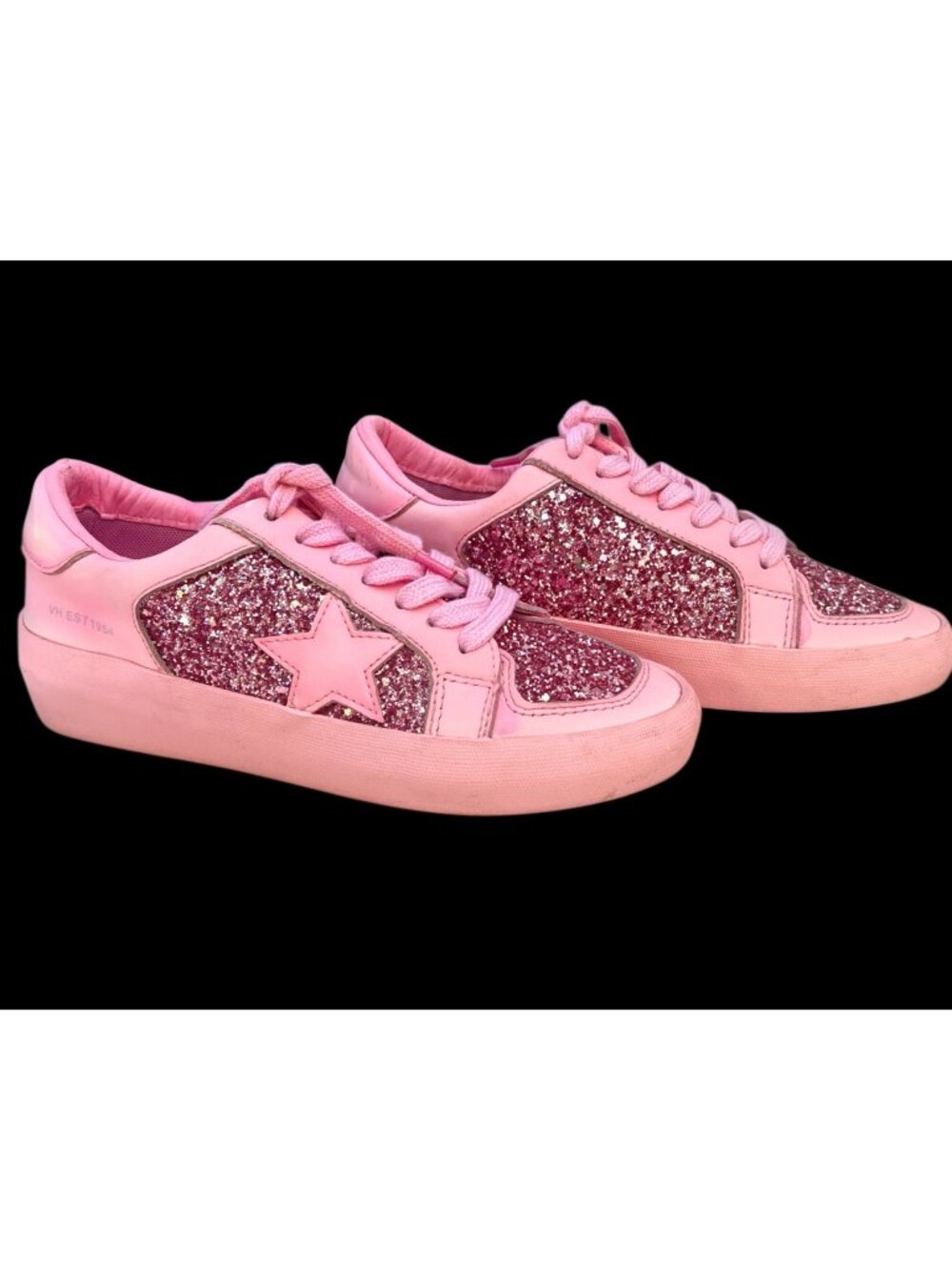 Vintage Havana Alexis 2 Glitter Lace up sneakers in pink Size 6